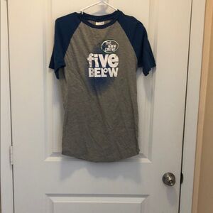 Kids' Raglan Tee in Gray and Blue